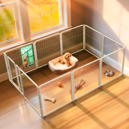 FXW   Acrylic   &   Wire   Mesh   Indoor   Dog   Playpen
